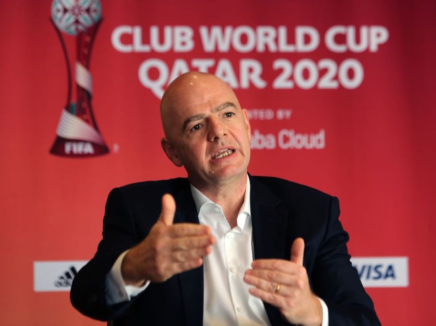 Gianni Infantino at the Club World Cup in Qatar