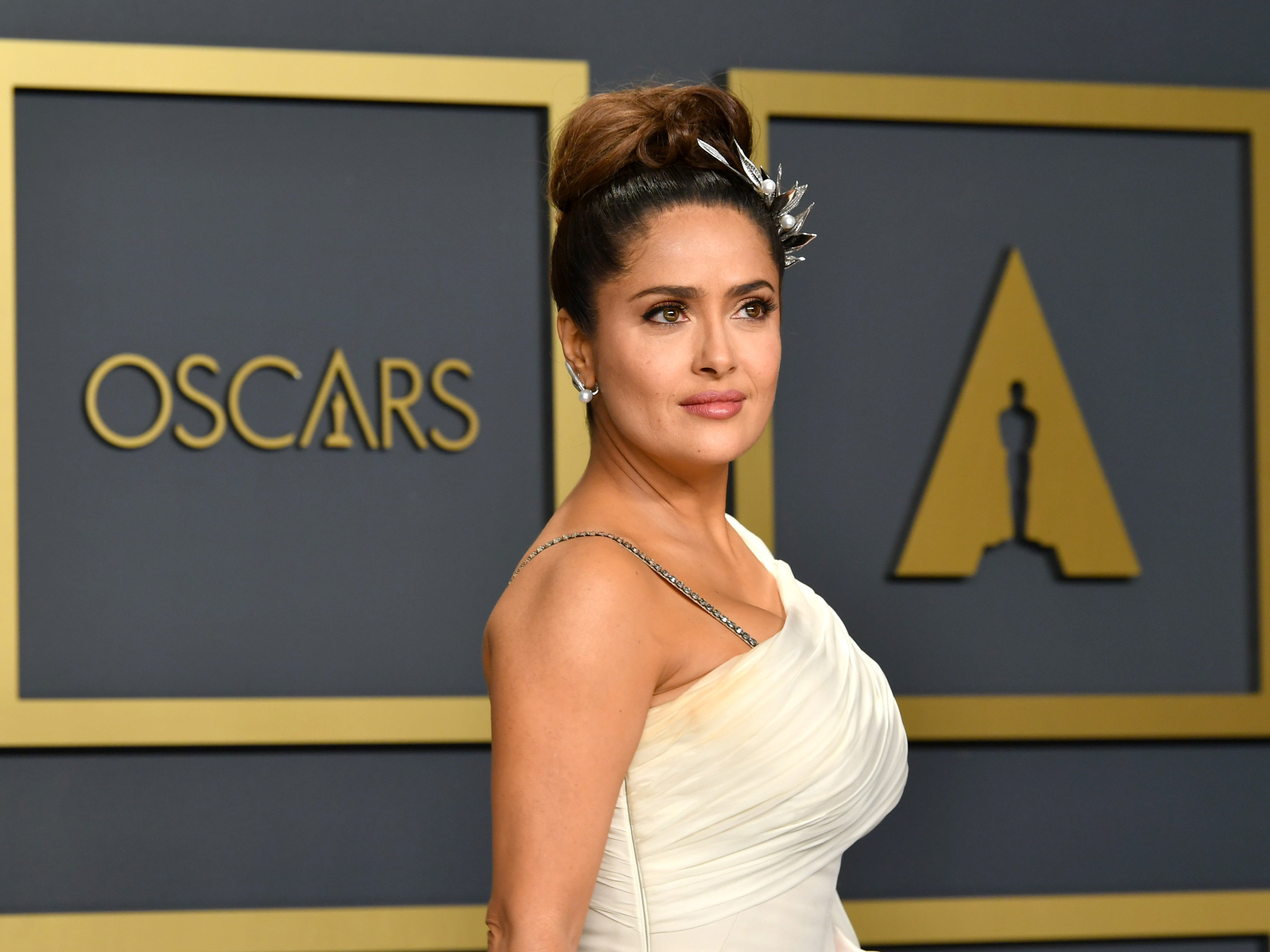 Salma Hayek at the 92nd Annual Academy Awards in Hollywood, California on 9 February 2020