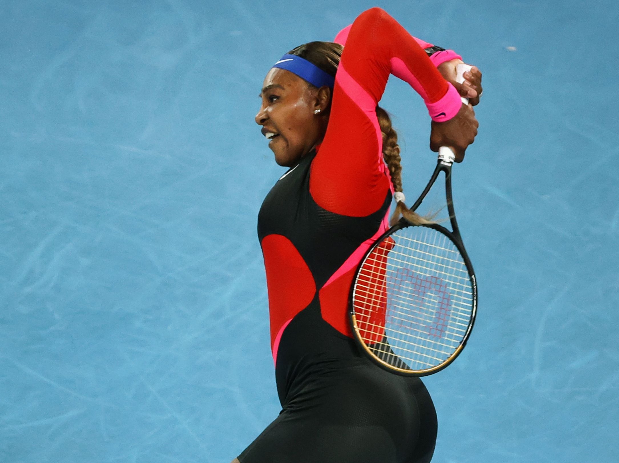 Serena Williams progressed to the final four in Melbourne