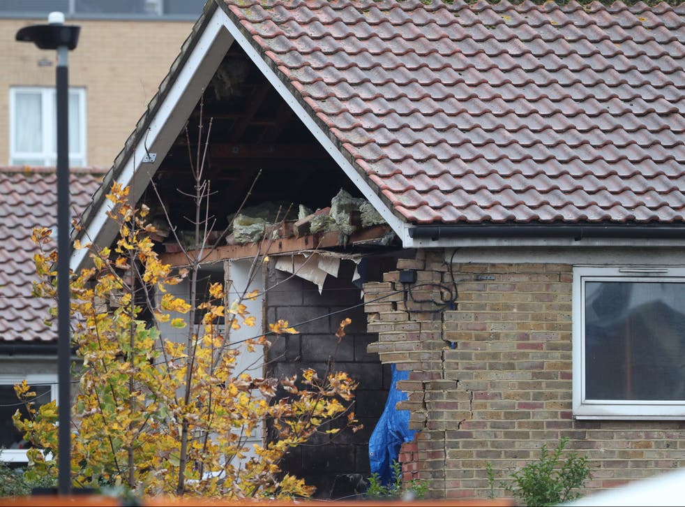 <p>Aftermath of 1 November explosion at home in Waddington Road, Stratford</p>