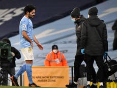 Ilkay Gundogan injury: Manchester City midfielder unavailable for Everton trip with groin problem