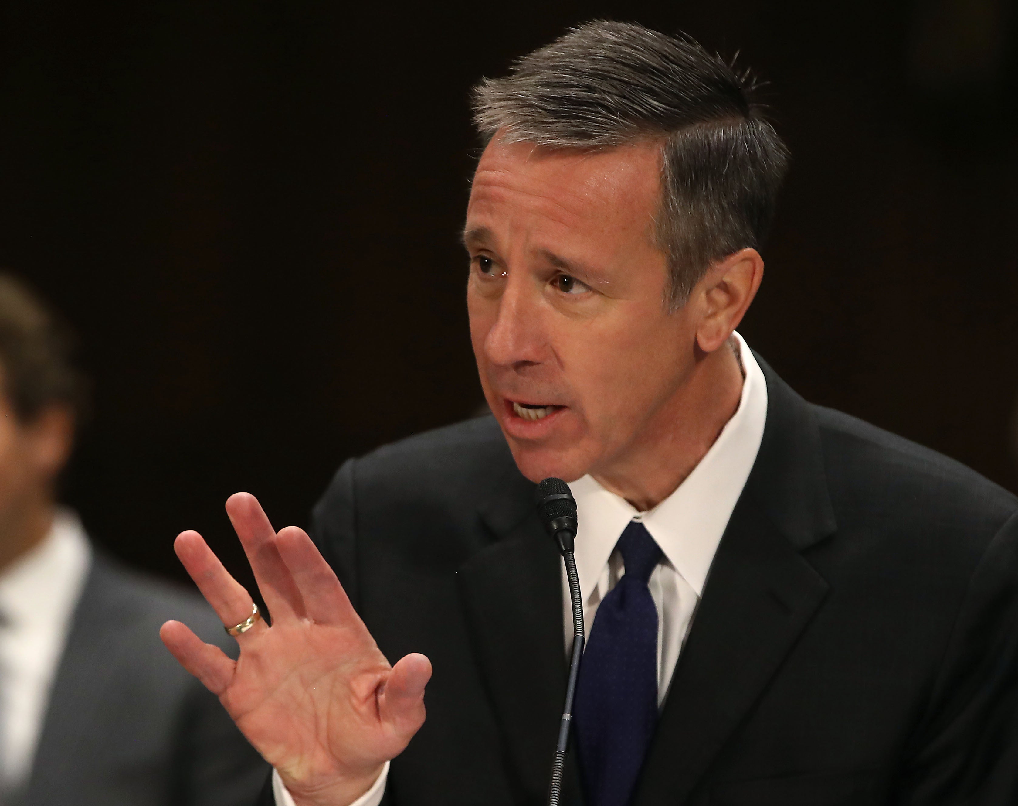 Arne Sorenson, CEO of Marriott International, testifies during a Senate Homeland Security and Governmental Affairs Subcommittee hearing on 7 March, 2019