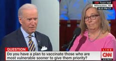 Biden offers to help mother get vaccine for her sick son at Wisconsin CNN town hall