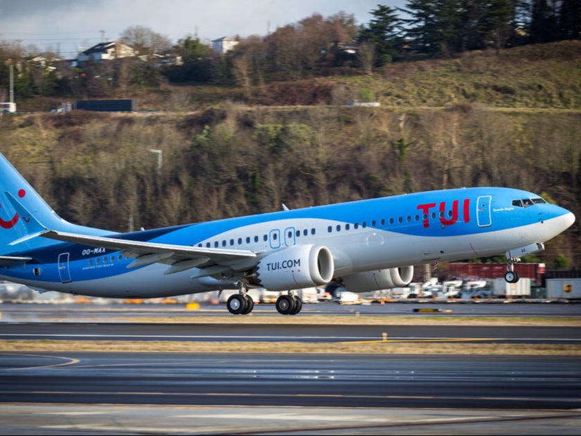Flying high: Boeing 737 Max belonging to Tui Fly Belgium