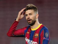 Gerard Pique’s four-letter rant during Barcelona vs PSG picked up by pitchside microphones