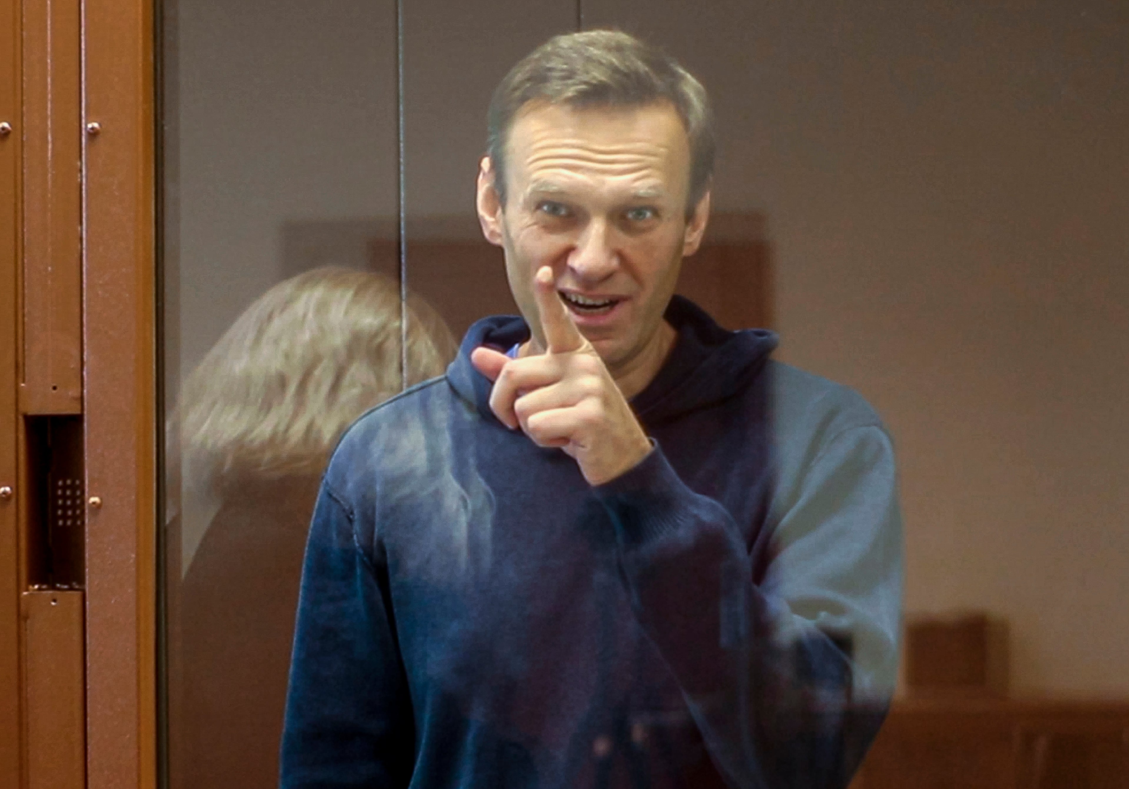 Alexei Navalny in court earlier this week