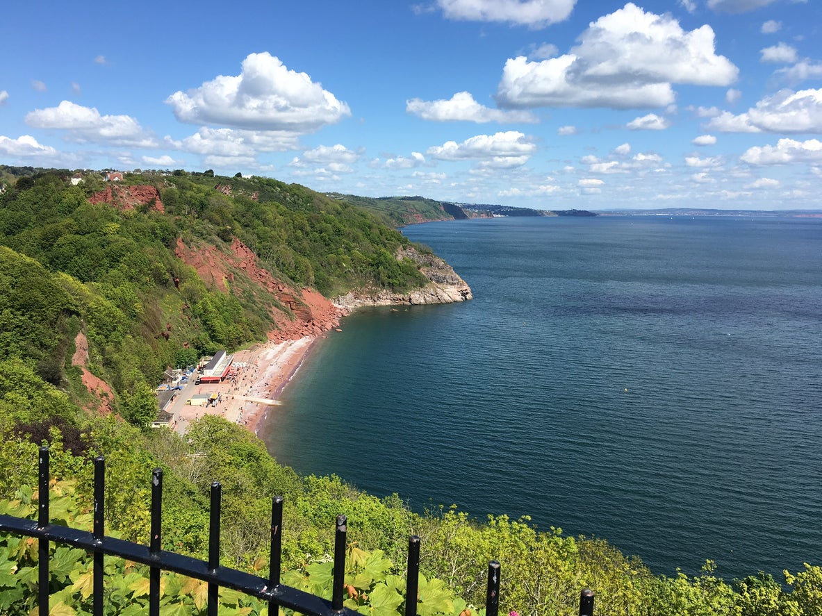 Oddicombe beach in Torquay