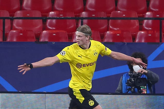 Erling Haaland was man of the match as Dortmund beat Sevilla