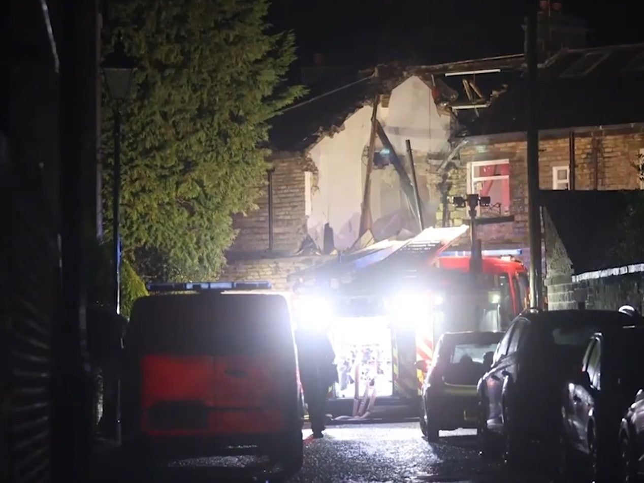 The house in the Greater Manchester town was destroyed by an explosion, and five other homes were evacuated