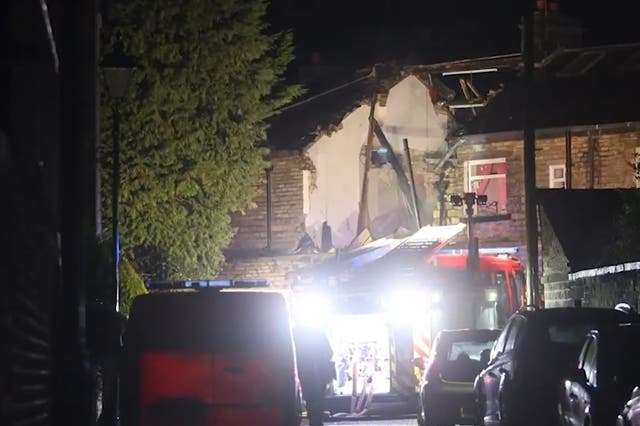 <p>The house in the Greater Manchester town was destroyed by an explosion, and five other homes were evacuated</p>