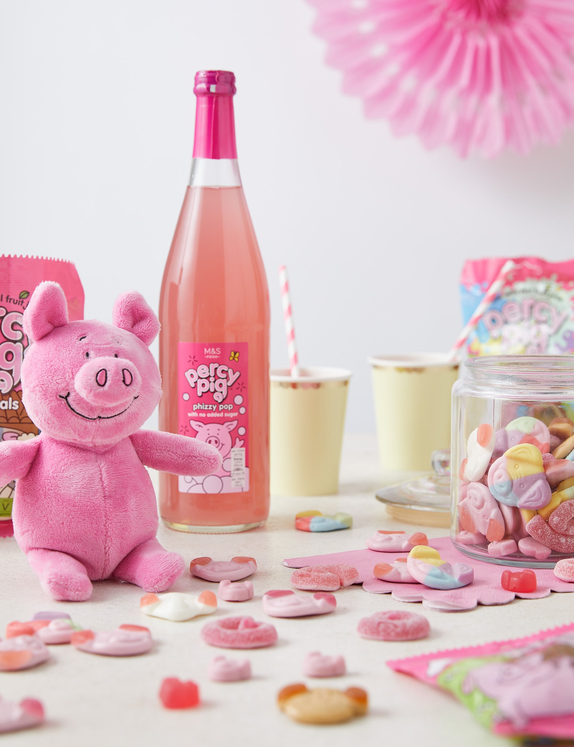 The new Percy Pig bouquet contains a Percy plush