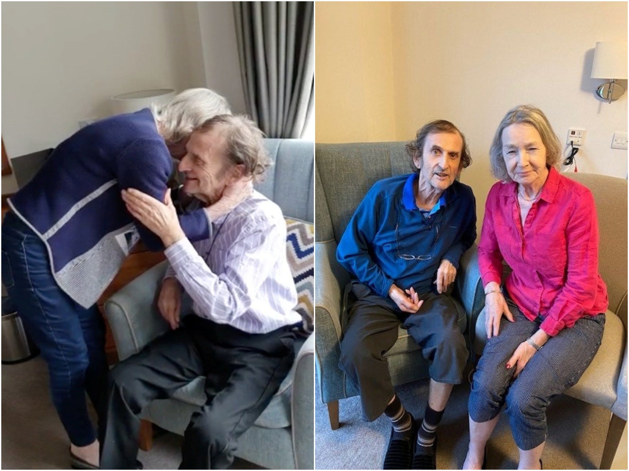 Video shows moment a couple married for 50 years are reunited after Covid kept them apart at Christmas