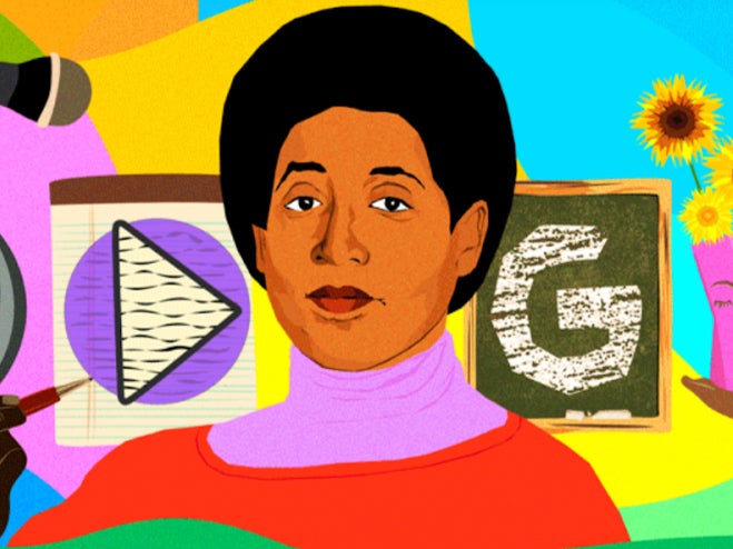 Google’s 18 February doodle celebrates the 87th birthday celebrates Audre Lorde