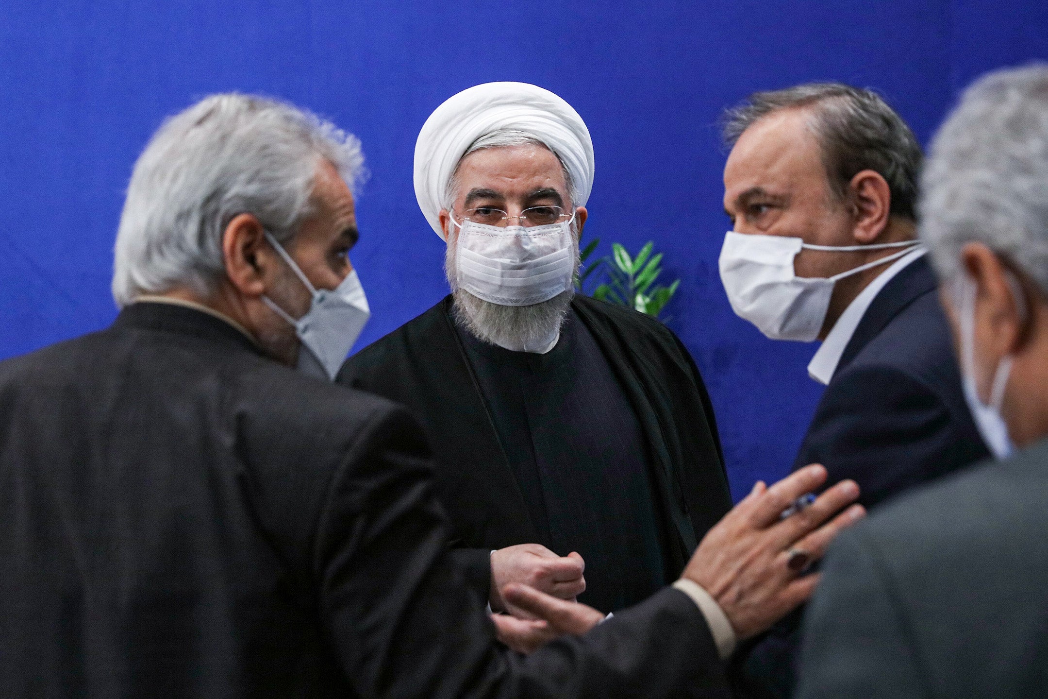 Tough talks: Iran’s President Riunahi during a cabinet meeting in Tehran