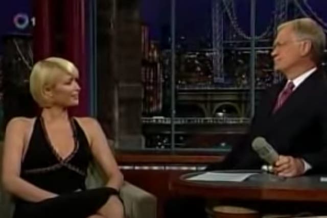 Paris Hilton on The Late Show with David Letterman in 2007