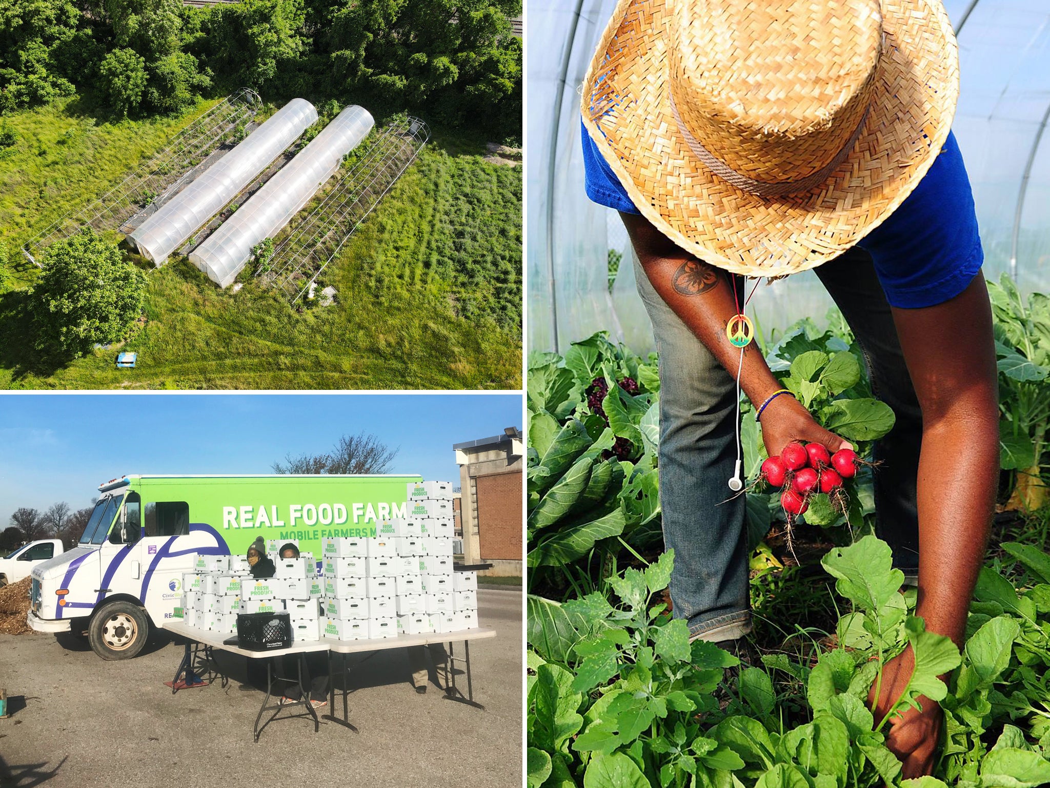 The farm is part of Civic Works, an AmeriCorps program in Baltimore, Maryland