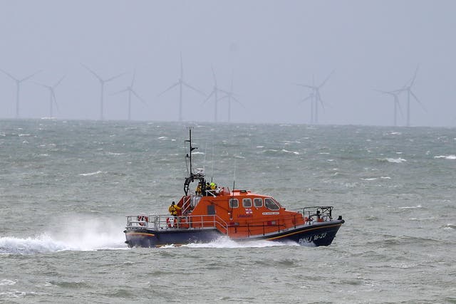 <p>An RNLI lifeboat attends a call off UK shores in 2020</p>