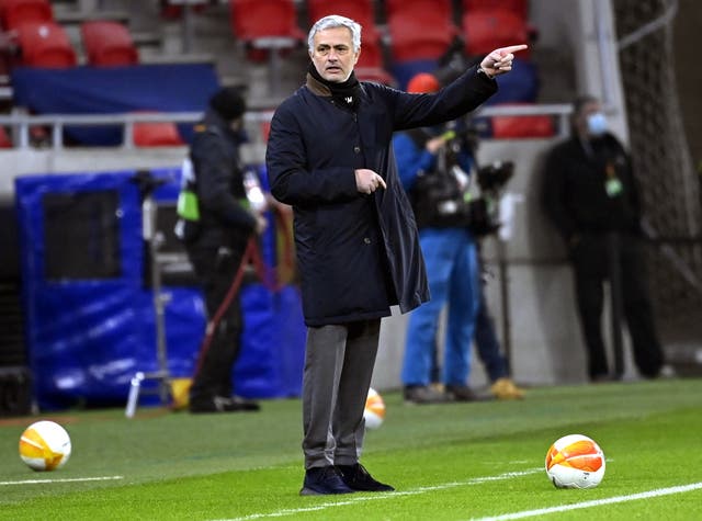 Jose Mourinho on the touchline against Wolsberger