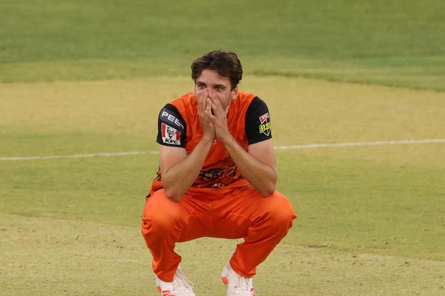 <p>Jhye Richardson in action for the Perth Scorchers</p>