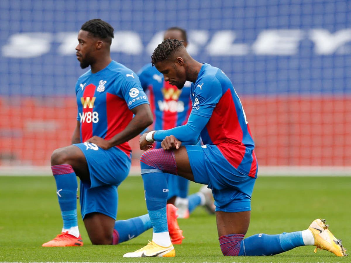 Wilfried Zaha: &lsquo;Taking the knee is degrading, we should stand tall&rsquo;