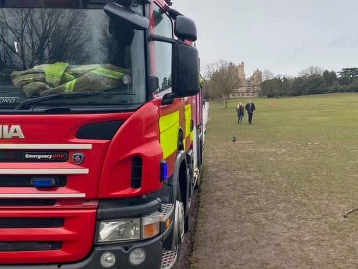 Fire crews at Nottingham’s Wollaton Park