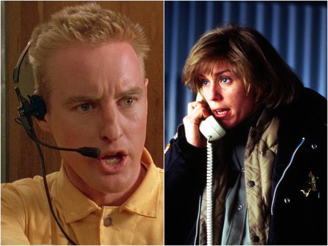 <p>Owen Wilson in ‘Bottle Rocket’ and Frances McDormand in ‘Fargo’</p>