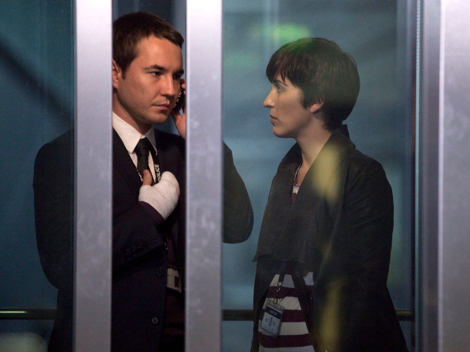 Compston and McClure as Steve Arnott and Kate Fleming in Line of Duty