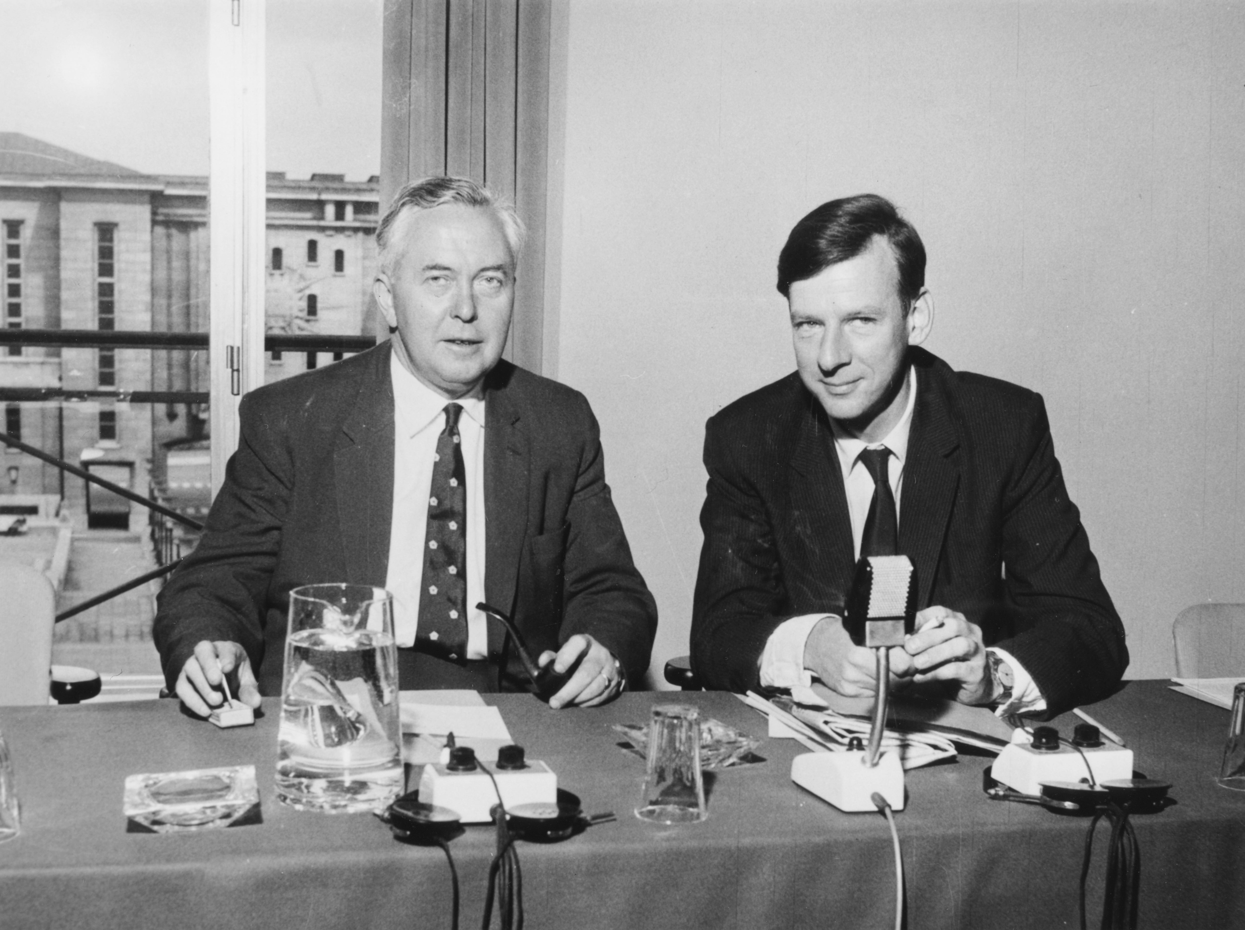 Secretary of state Peter Shore (right) said the intimacy between Williams and Wilson was ‘psychic and emotional’