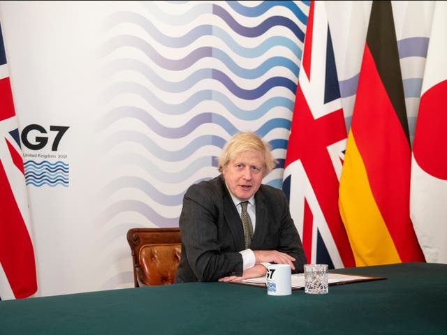 <p>The prime minister hosted a virtual G7 summit from No 10 on Friday</p>