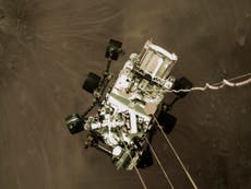 Perseverance: Nasa landing team ‘awestruck’ by stunning photo of rover landing on Mars