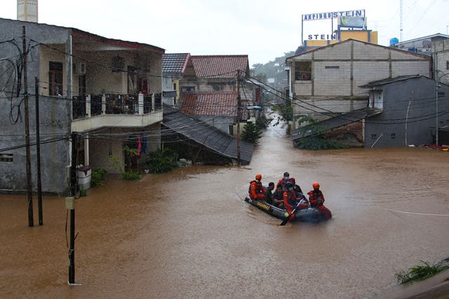 <p>Floodwaters reached up to 1.8 metres in some areas</p>