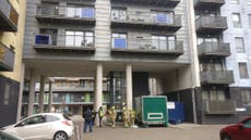 Fire service called to reports of blaze in waking watch cabin next to combustible cladding