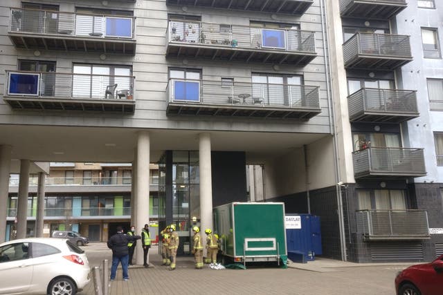 <p>The cabin was positioned directly under flats covered with flammable material</p>