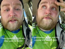 UberEats driver receives thousands in donations after sharing ‘heartbreaking’ TikTok about the importance of tipping