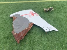 Debris falls from plane during emergency landing near Denver
