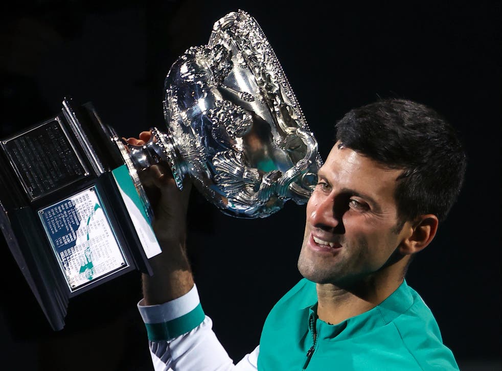 Ændringer fra Frugtgrøntsager Ambient Australian Open: Novak Djokovic downs frail Daniil Medvedev for  record-extending ninth title | The Independent