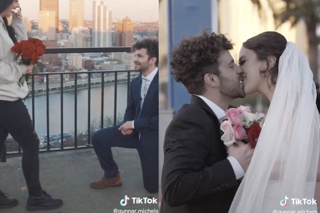 Two strangers get married in Las Vegas after meeting through TikTok