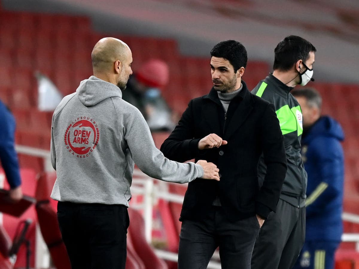 Pep Guardiola praises Mikel Arteta after Man City&rsquo;s &lsquo;really tough&rsquo; victory at Arsenal