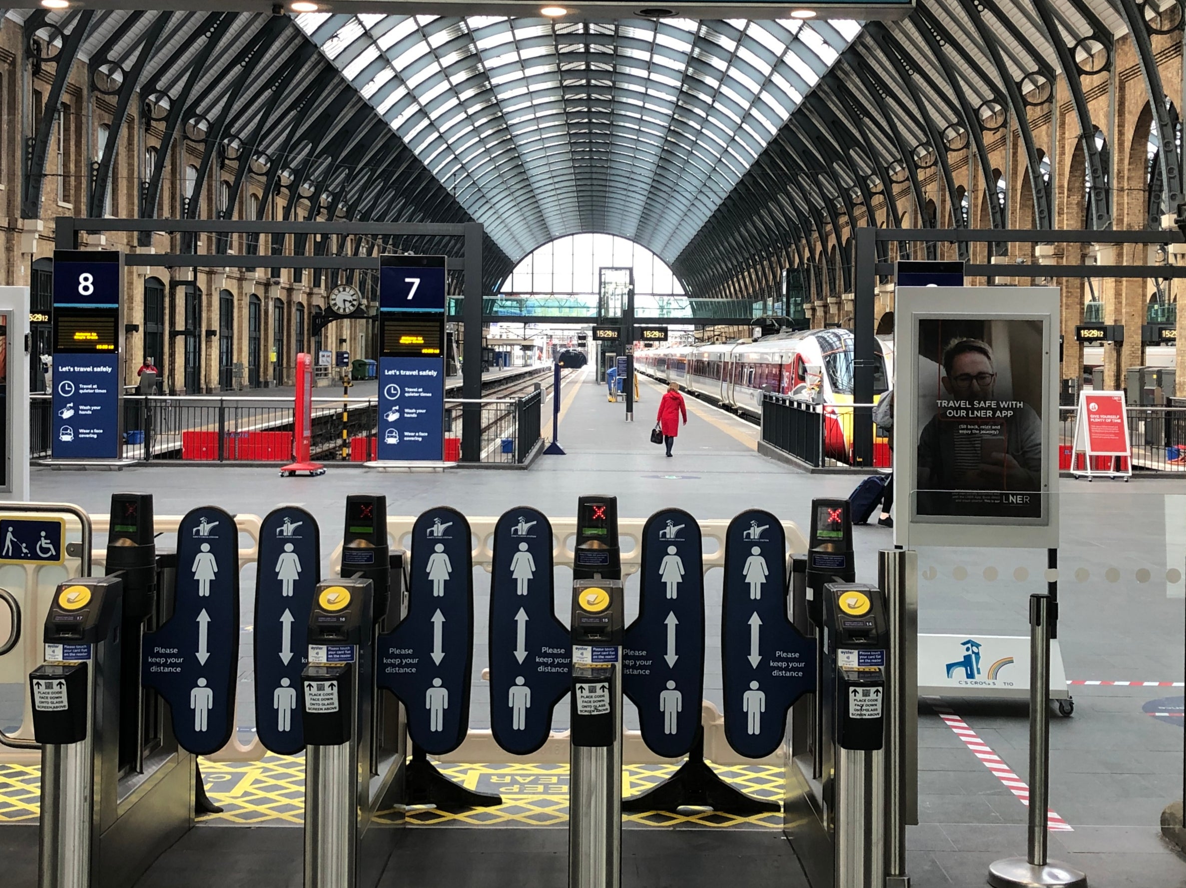 Waiting game: the Glasgow train at London King's Cross before departure