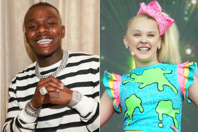 DaBaby (left) gave YouTube entertainer JoJo Siwa a shoutout in his new Beatbox freestyle