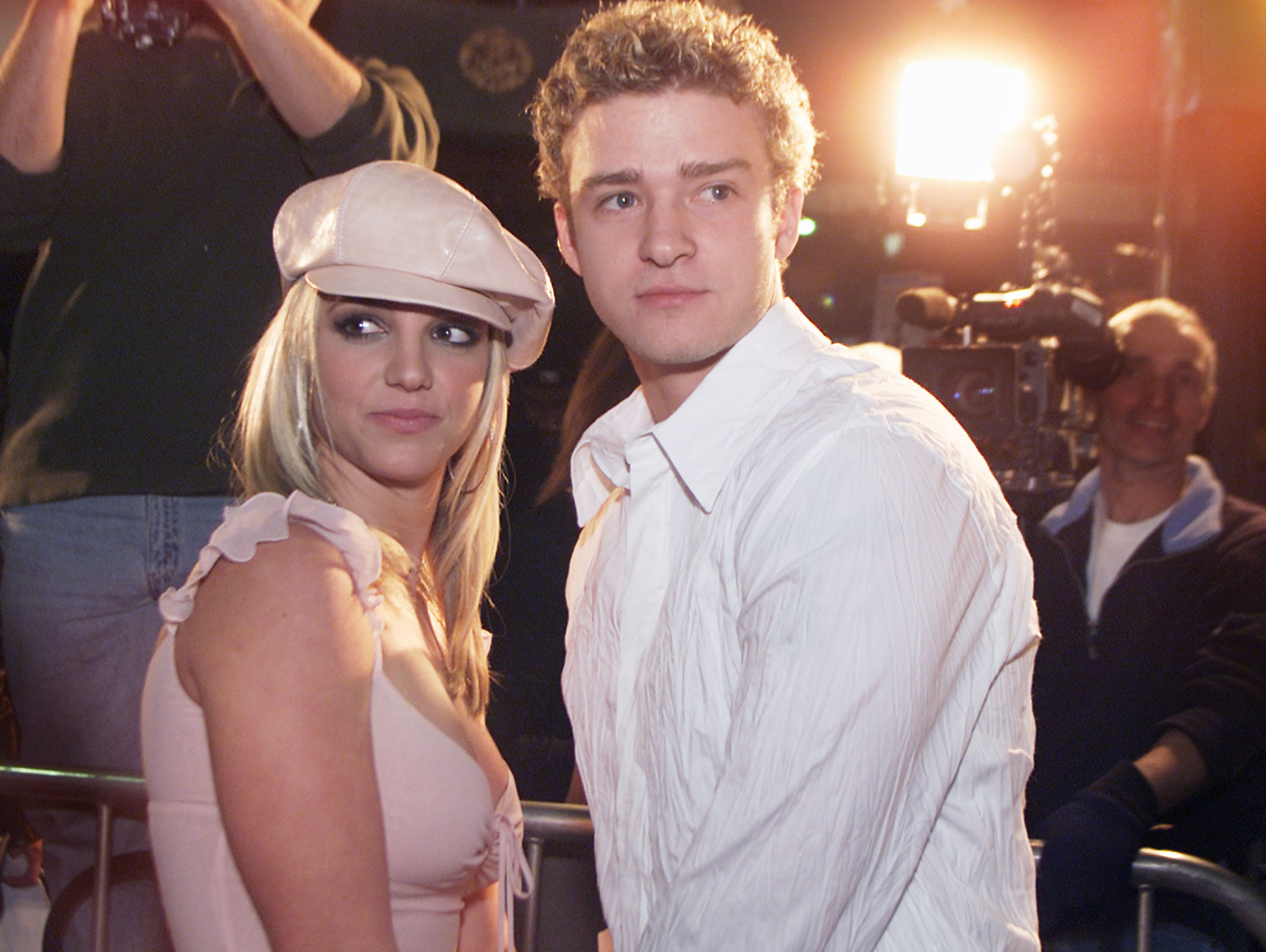 Britney Spears and Justin Timberlake photographed in 2002