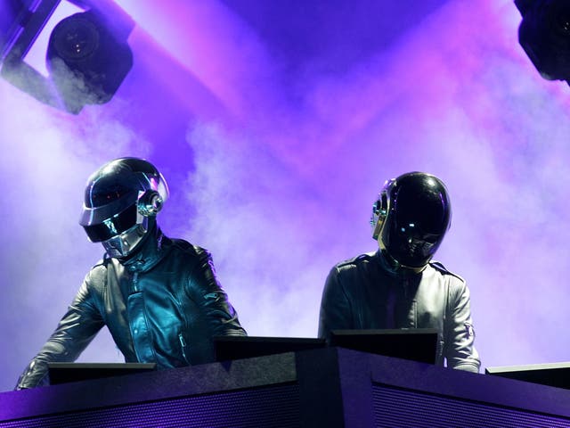 <p>Daft Punk at Coachella in 2006</p>