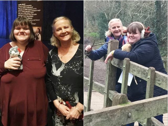 <p>Shirley with her daughter Louise, who is struggling in lockdown due to her learning disabilities</p>