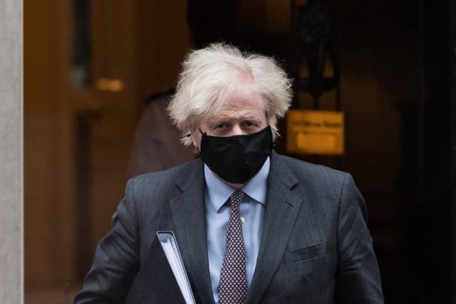 <p>Boris Johnson on his way to announce the lockdown easing timeline in the Commons</p>