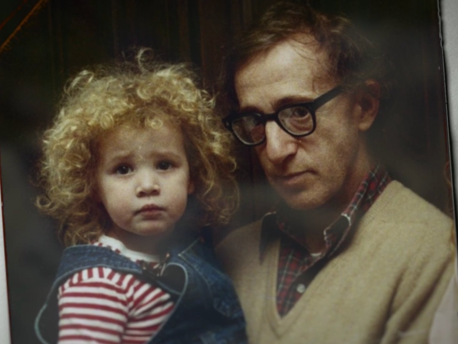 Dylan Farrow and Woody Allen in a childhood photo featured in the HBO documentary Allen v Farrow