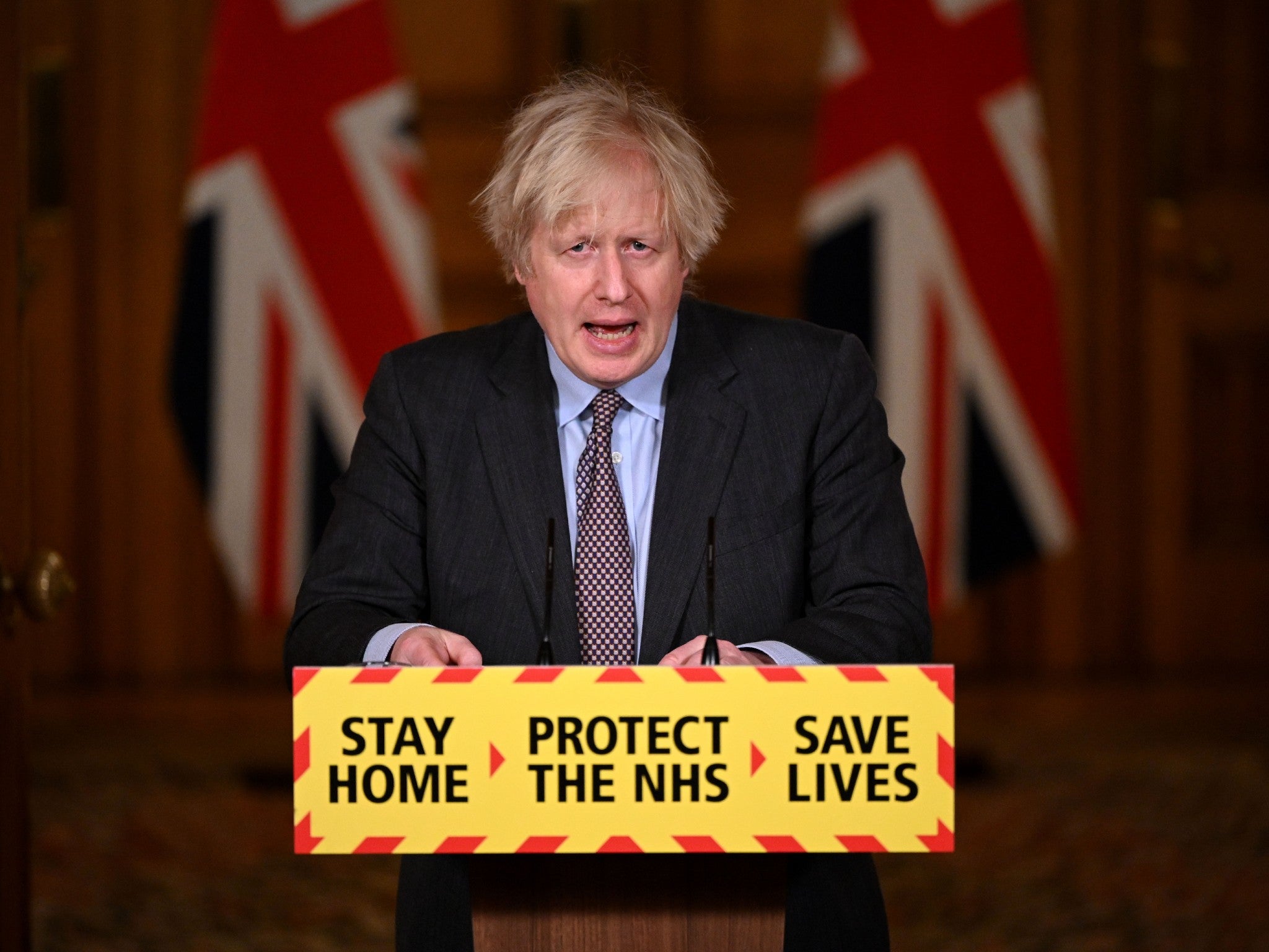 Boris Johnson talking about the lockdown ‘roadmap’