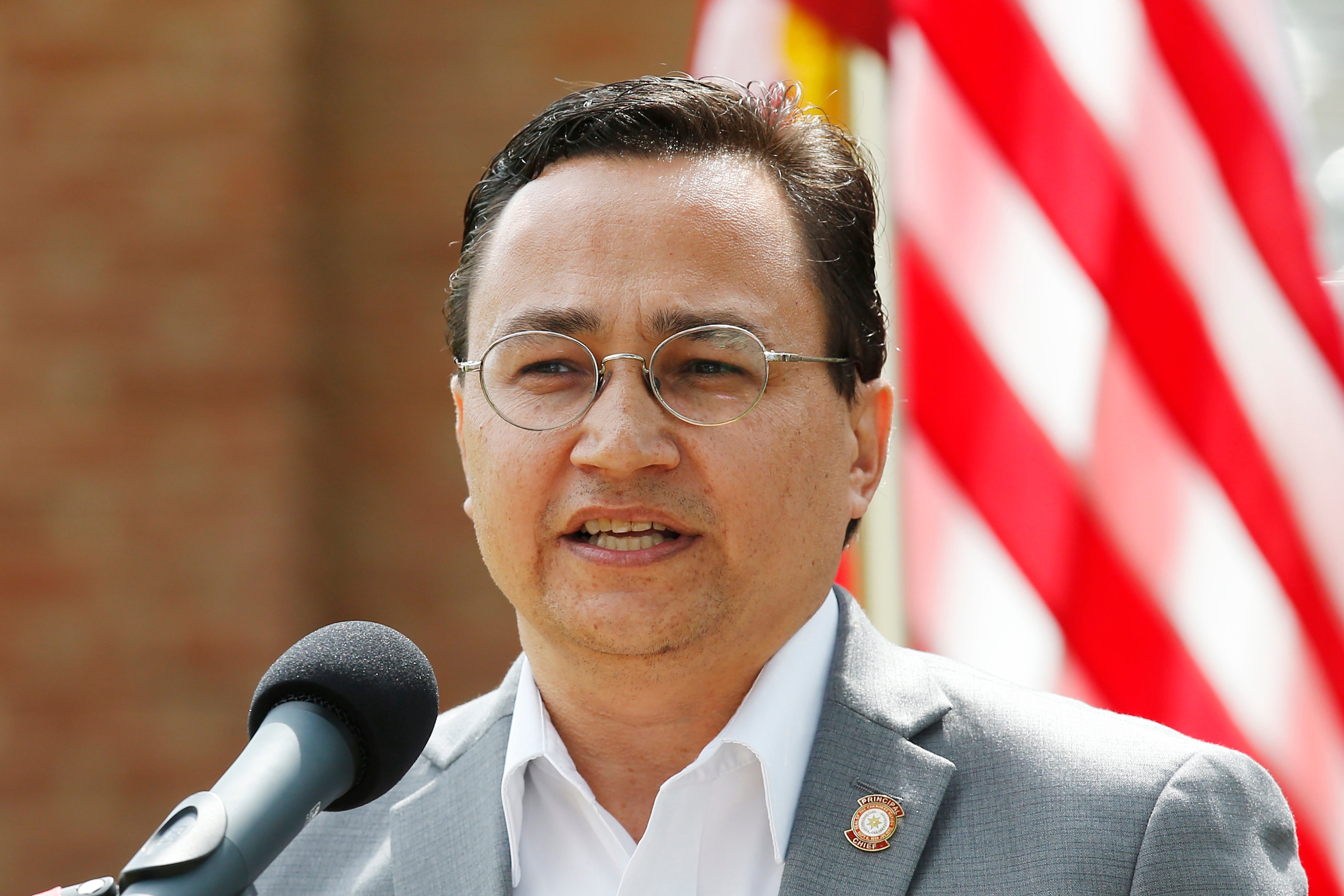 File image: Cherokee Nation chief Chuck Hoskin Jr (pictured) has called on Jeep to stop using the tribe’s name