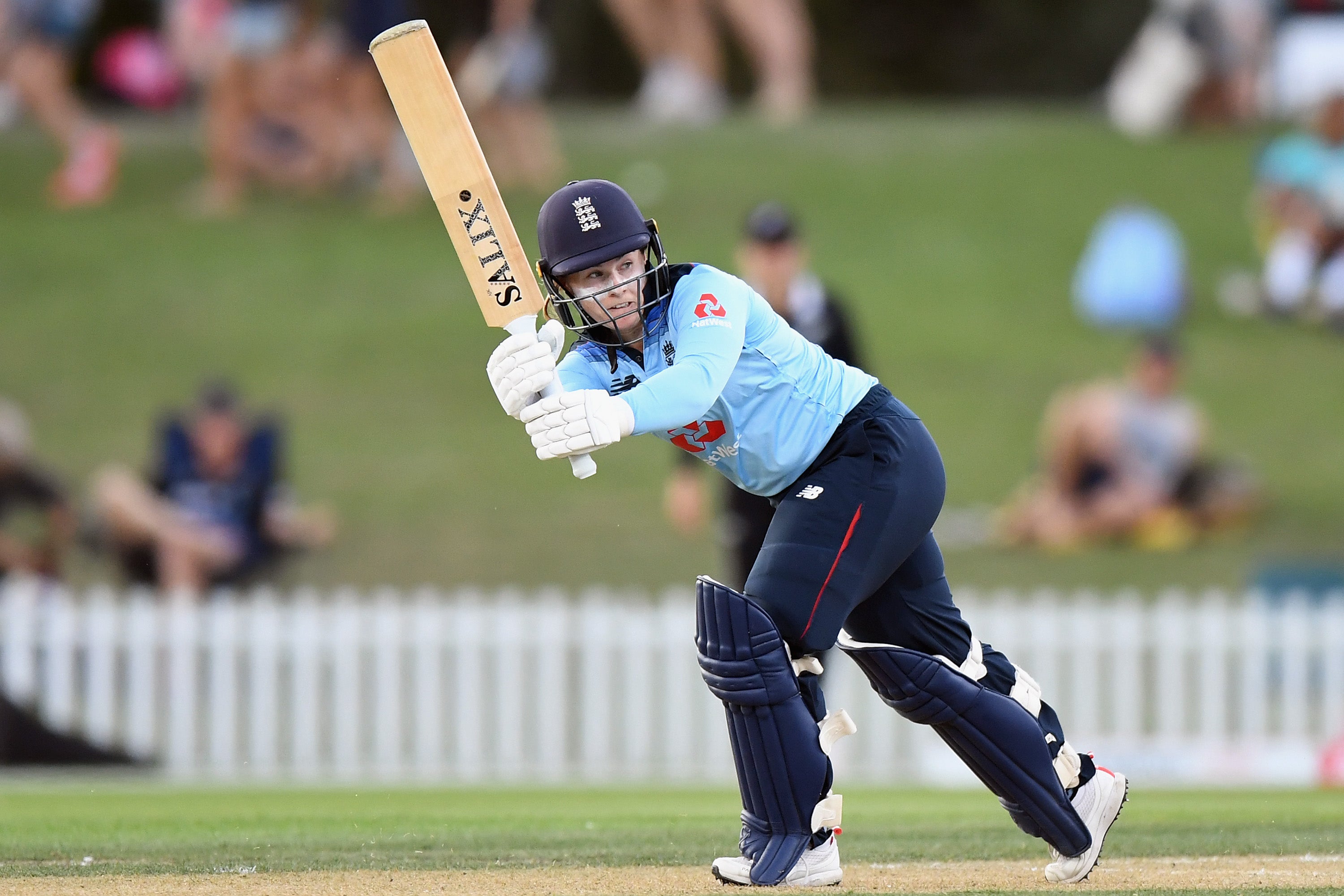 Tammy Beaumont bats during ODI against New Zealand