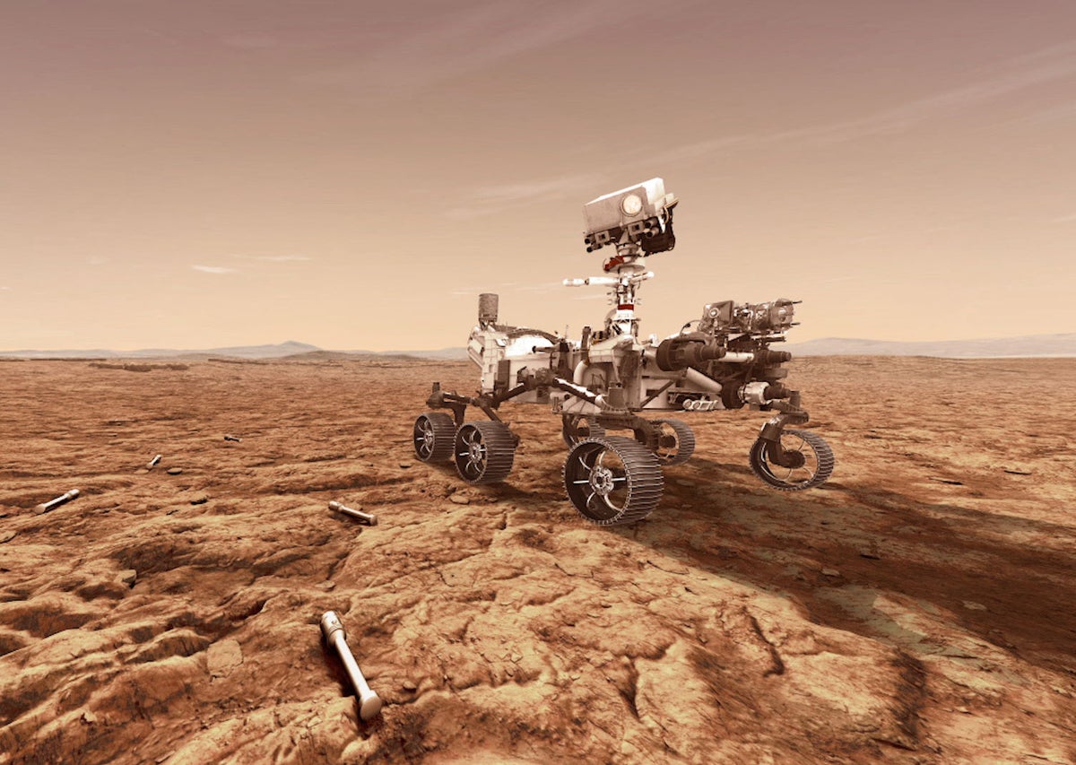 nasa releases first ever audio recording of mars taken from perseverance rover the independent