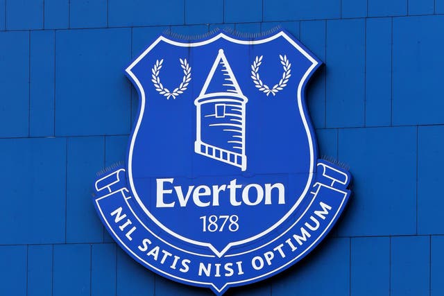 General view of the Everton badge